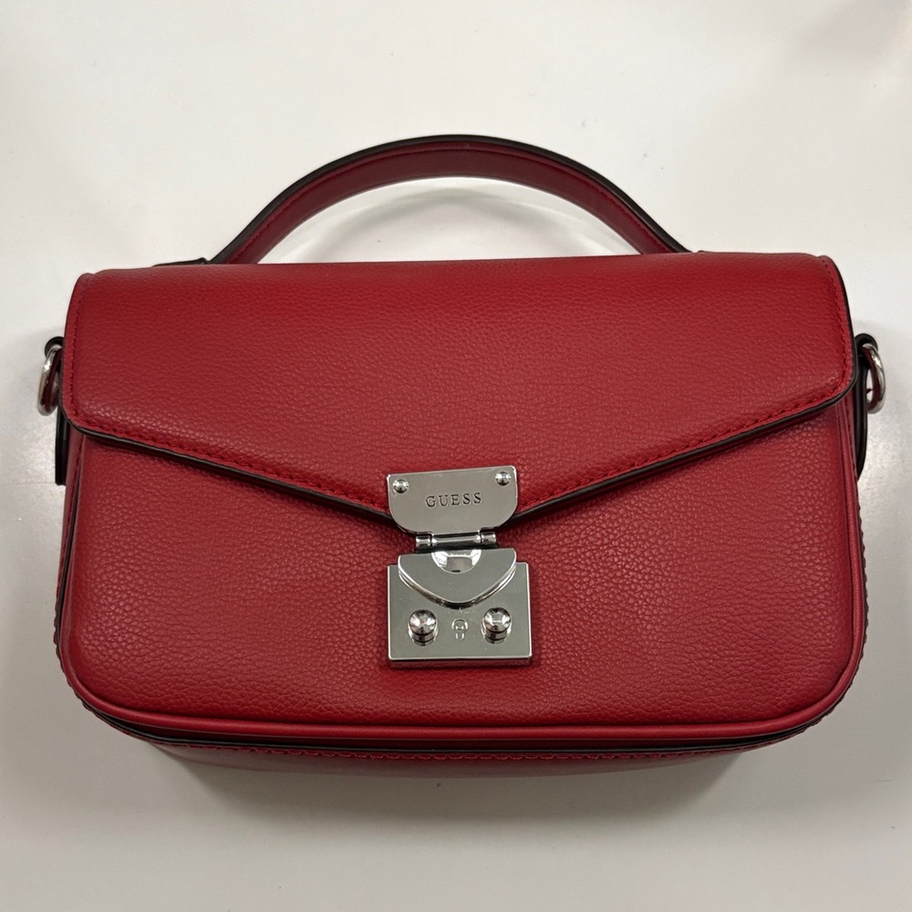 Guess Cherry Red Satchel Bag